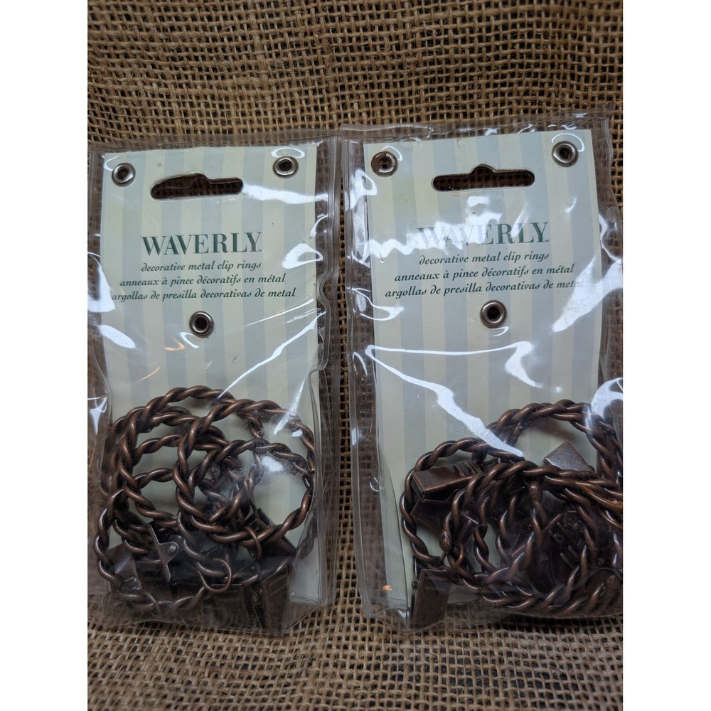 Waverly Decorative Metal Clip Rings Weathered Bronze 1 Inch 2 Packs of 7 RN2531